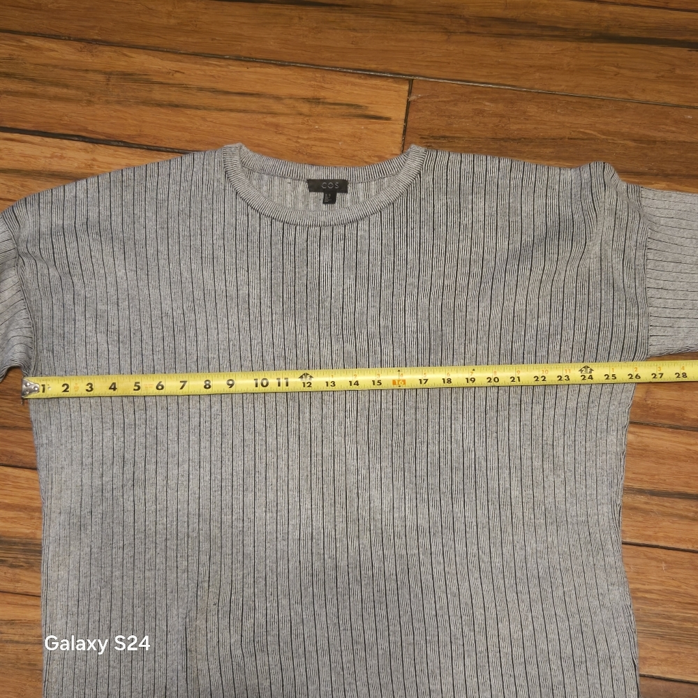 COS Men's Gray‎ Ribbed Sweater - Picture 4 of 8